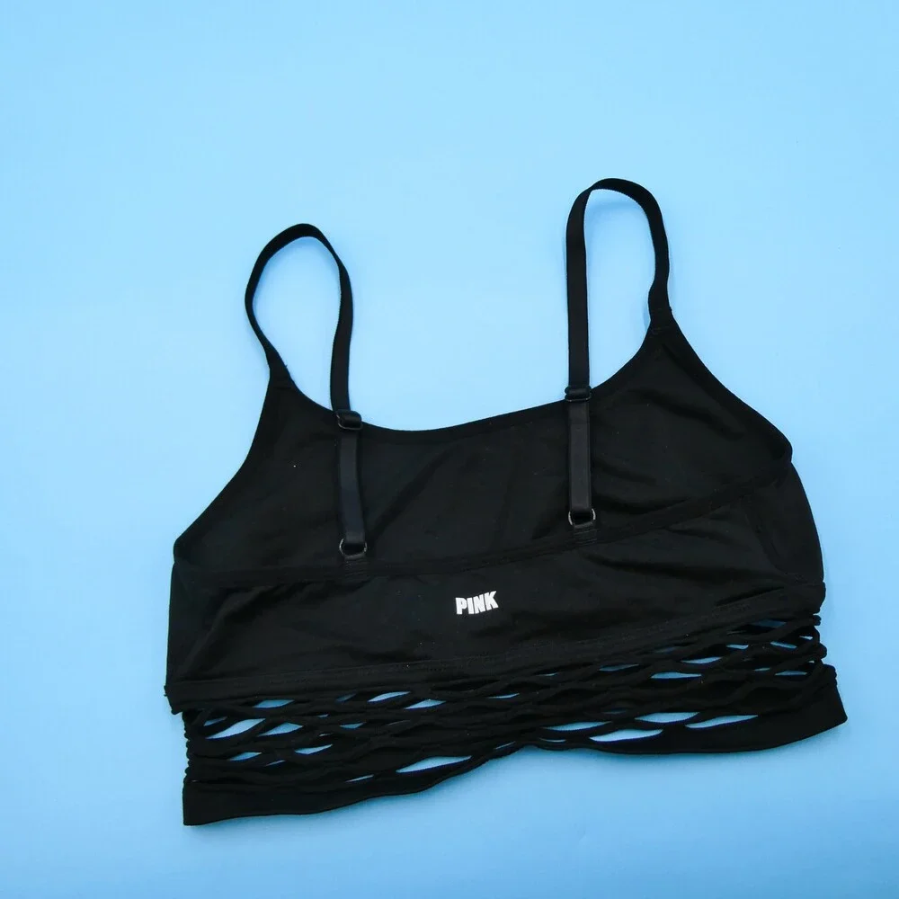 Victorias Secret Bra Small Black Cool & Comfy Pullover Unlined Wireless Lingerie - Picture 6 of 8